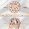 Picture of LEADUWAY 2Pcs Satin Bonnets Silk Bonnet for Sleeping Hair Bonnet for Curly Hair(Black&Rose Pink