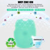 Picture of Zinc Infused Silicone Body Scrubber - High Density Bristles Body Scrubber - Soft Shower Scrubber for Body,Ease of Cleaning,Skin Softening - Green