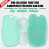 Picture of Zinc Infused Silicone Body Scrubber - High Density Bristles Body Scrubber - Soft Shower Scrubber for Body,Ease of Cleaning,Skin Softening - Green