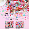 Picture of Sinyanail 300 Pieces 3D Mix Assorted Resin Nail Charms Hollow Pearl Heart Nail Art Charms Gems Gummy Bear Star Heart Flowers Acrylic Beads