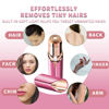 Picture of Facial Hair Remover for Women- as Seen on TV Painless Face Shaver -Mini Hair Remover, Electric Razor Shaver Portable Bikini Epilator for Lips, Chin, Armpit, Peach Fuzz, Fingers, Neck, Cheek (Rose red)