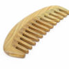 Picture of Onedor Handmade 100% Natural Green Sandalwood Hair Combs - Anti-Static Sandalwood Scent Natural Hair Detangler Wooden Comb (Oval Wide Tooth)