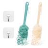Picture of 2Pack Back Scrubber for Shower Loofah with Long Handle, Shower Brush for Body, 17″ Loofah on a Stick for Men Women Bathing Accessories, Scrubber Sponge for Exfoliating Bath Brushes (Beige & Green)