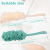 Picture of 2Pack Back Scrubber for Shower Loofah with Long Handle, Shower Brush for Body, 17″ Loofah on a Stick for Men Women Bathing Accessories, Scrubber Sponge for Exfoliating Bath Brushes (Beige & Green)