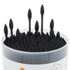 Picture of HOMEFOX Black Cotton Swabs Precision Pointed - 800 Count Organic Pointy Cotton Bud Double Side Tightly Wrapped Charcoal Cotton Tip Paper Stick Soft Gentle Lint-Free Cruelty-Free Pointy & Round (Black)