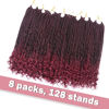 Picture of Goddess Box Braids Crochet Hair With Curly Ends 14 Inch Bohomian Box Braids Crochet Braids 8 Packs 3X Crochet Braids Synthetic Braiding Hair Extension for Black Women (14 Inch (Pack of 8), T1B BUG)