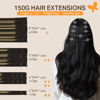 Picture of DOORES Clip in Hair Extensions Real Human Hair, Balayage Natural Black to Light Blonde 18 Inch 150g 9pcs, Hair Extensions Real Human Hair Clip ins Extensions Human Hair Natural Thick Hair Extensions