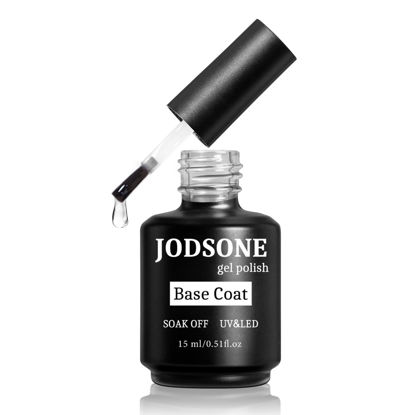 Picture of JODSONE 15ML Base Coat Gel Nail Polish Gel Glossy Quick Drying Durable Gel Soak Off Clear No Wipe DIY Home And Nail Salon