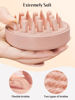 Picture of HEETA Hair Scalp Massager for Hair Growth, Shampoo Brush, Scalp Exfoliator with Soft Silicone Bristles, Scalp Scrubber for Dandruff Removal to Relieve Stress, Wet Dry Hair, Updated Material, Pink
