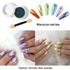 Picture of BISHENGYF 6 Box Chrome Nail Powder, Chrome Effect Nail Powder Set, Shiny Nail Glitter Powder with Magic Mirror Effect for Nail Art Design Decoration(Christmas Color Series)