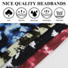 Picture of Huachi Tie Dye Headbands for Women Wide Head Wraps Boho Thick Hairbands Large African Sport Yoga Turban Headband Hair Accessories (Pack of 4)