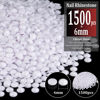 Picture of 1500pcs 6mm Resin Rhinestones Bulk, White Flatback Round Jelly Rhinestones Bedazzling Non Hotfix Crystal Gems Large Quantity Wholesale for DIY Crafts Clothes Bottles Tumblers Face Makeup Manicure