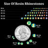 Picture of BELLEBOOST 1500pcs 6mm Resin Rhinestones Bulk, Transparent Grass Green AB Flatback Round Jelly Rhinestones Non Hotfix Crystal Gems Large Quantity Wholesale for DIY Crafts Clothes Face Makeup Manicure