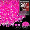 Picture of 5000pcs 2mm Resin Rhinestones Bulk, Hot Pink AB Flatback Round Jelly Rhinestones Bedazzling Non Hotfix Crystal Gems Large Quantity Wholesale for DIY Crafts Clothes Tumblers Face Makeup Manicure