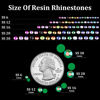 Picture of 1500pcs 6mm Resin Rhinestones Bulk, Dark Green AB Flatback Round Jelly Rhinestones Bedazzling Non Hotfix Crystal Gems Large Quantity Wholesale for DIY Crafts Clothes Tumblers Face Makeup Manicure