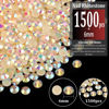 Picture of BELLEBOOST 1500pcs 6mm Resin Rhinestones Bulk, Light Yellow AB Flatback Round Jelly Rhinestones Non Hotfix Crystal Gems Large Quantity Wholesale for DIY Crafts Clothes Bottles Face Makeup Manicure