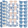 Picture of 24pcs Bridesmaid Scrunchies Proposal Gifts 4.1inch square Hair Claws Bachelorette Claw Clip Matte Hair Clips heart sunglasses Girls Stuff Cute Hair Clips for Wedding Party Favors (Dusty Blue)