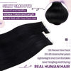 Picture of Laavoo Black Tape in Hair Extensions Human Hair Tape in Extensions Jet Black Tape in Hair Extensions Real Human Hair #1 14inch 40g 20pcs