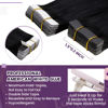 Picture of Laavoo Black Tape in Hair Extensions Human Hair Tape in Extensions Jet Black Tape in Hair Extensions Real Human Hair #1 14inch 40g 20pcs