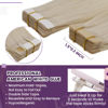 Picture of LaaVoo Blonde Hair Extensions Tape in 12 Inch Human Hair Tape in Extensions Bleach Blonde Remy Tape in Hair Extensions Human Hair Blonde Skin Weft 20 Pieces 30 Gram