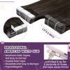 Picture of LaaVoo Ombre Tape in Hair Extensions Human Hair Balayage Tape in Extensions Dark Brown to Medium Brown Mix Golden Brown Hair Extensions Tape in Human Hair Skin Weft 16 Inch 20pcs 50 Grams