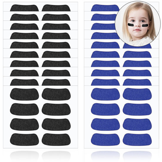 Picture of 80 Pairs Eye Black Stick Softball Baseball Glitter Sports Eye Stickers Cheek Paint Football Eye Stickers Adhesive Strip School Items for Baseball Softball Football Sports Match()