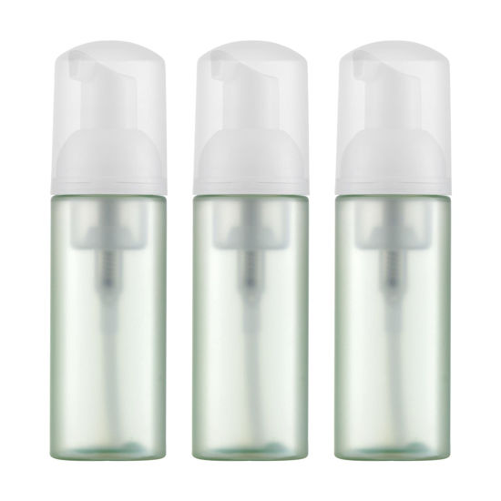 Picture of Owlyee 2oz Foam Bottle (3PCS) Empty Foaming Pump Dispenser for Hand Soap, Lash Cleanser, Shampoo to Travel (60ml, White&Green)