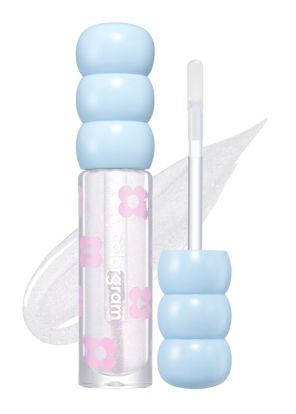 Picture of COLORGRAM Fruity Glass Tint Pearl Gloss | Long Lasting & Waterproof Lip Stain | Glossy Transparent Dewy Lip Gloss with subtle Pink Glitter, Buildable & Blendable for Glowing, Sparkling effect 0.11 Oz.
