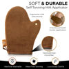 Picture of Bronze Tan Self Tanning Mitt Applicator With Thumb - Self Tanner Mitt for Application of Self Tanning Mousse or Lotion - Machine Washable And Reusable Ultra Soft Tanning Glove For Self Tan