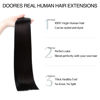 Picture of DOORES Clip in Hair Extensions Human Hair, Natural Black Virgin Human Hair Clip in Extensions, 150g 7pcs 20 Inch Human Hair Extensions Invisible Edge Clip in, Natural Hair Extensions