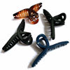 Picture of Nalodu Hair Claw Clips Large 4 Inch No Slip Big Matte Shiny Butterfly Clip Clamp Assorted Colors for Thin Fine Thick Hair Women and Girls, 4 Pack