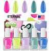 Picture of Eternal Pink Nail Polish Set for Women (FUN) - Green Nail Polish Set for Girls - Long Lasting & Quick Dry Blue Nail Polish Kit for Home DIY Manicure & Pedicure - Made in USA, 13.5mL (Set of 5)