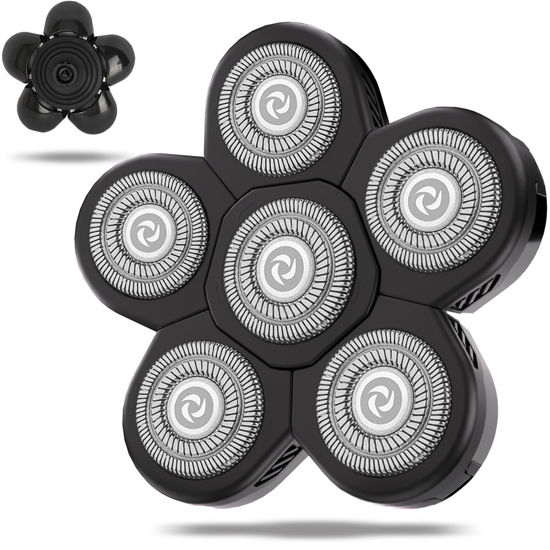 Picture of UPTARD 6D Blade Replacement Heads, Shaver Replacement Blades, Head Shavers for Bald Men, Shaver Head Replacement, Stainless Steel Rotary Blades for Electric Head Razor
