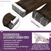 Picture of LaaVoo Tape in Hair Extensions Balayage Human Hair Tape in Extensions 24 Inch Dark Brown to Ash Blonde Mix Brown Hair Extensions Tape in Real Human Hair Seamless 20pcs 50g