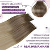Picture of LaaVoo Tape in Extensions Human Hair Ombre Blonde Hair Extensions Tape in Balayage Brown to Ash Blonde Mix Platinum Blonde Seamless Tape in Hair Extensions Human Hair 18 Inch 40pcs 100g