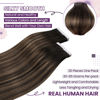 Picture of LaaVoo Tape in Hair Extensions 24 Inch Hair Extensions Real Human Hair Tape in Balayage Ombre Dark Brown to Light Brown Human Hair Tape in Extensions Double Sided 20pcs 50g