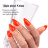 Picture of Imtiti Gel Nail Polish, 0.5 Fl Oz Neon Orange Red Gel Polish Soak Off LED UV Nail Gel Polish Nail Polish DIY Nail Art Starter Manicure Salon Gel Nail Women Girls