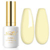 Picture of Imtiti Pastel Gel Nail Polish, 1 Pcs 0.5 Fl Oz Creme Light Yellow Gel Polish Soak Off LED UV Nail Gel Polish Neutral Spring Summer Easter Gel Nail Polish DIY Nail Art Starter Manicure Salon Gel Nail
