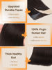 Picture of DOORES Hair Extensions Tape in 16 Inch 50g 20pcs Real Dark Brown Skin Weft Tape in Human Hair Extensions Straight Hair Extensions