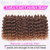 Picture of 7 Packs GoGo Curl Crochet Hair 10 Inch Short Curly Crochet Hair for Women Water Wave Beach Curl Deep Twist Crochet Braids Synthetic Braiding Hair Extensions (10 Inch, T4/30)