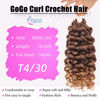Picture of 7 Packs GoGo Curl Crochet Hair 10 Inch Short Curly Crochet Hair for Women Water Wave Beach Curl Deep Twist Crochet Braids Synthetic Braiding Hair Extensions (10 Inch, T4/30)