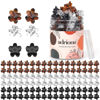 Picture of ADRIONE Mini Flower Hair Clips Pack for Women - 100 Creaseless Styling Claw Clips for Bangs and Tiny Hair Styling