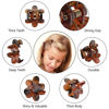 Picture of ADRIONE Mini Flower Hair Clips Pack for Women - 100 Creaseless Styling Claw Clips for Bangs and Tiny Hair Styling