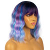 Picture of LANCAINI Colourful Short Bob Wigs with Bangs for Women Loose Wavy Wig Curly Wavy Shoulder Length Bob Synthetic Cosplay Wig for Girl Colorful Costume Wigs (Colourful-1)