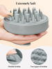 Picture of HEETA Hair Scalp Massager for Hair Growth, Shampoo Brush, Scalp Exfoliator with Soft Silicone Bristles, Scalp Scrubber for Dandruff Removal to Relieve Stress, Wet Dry Hair, Updated Material, Grey