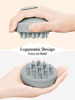 Picture of HEETA Hair Scalp Massager for Hair Growth, Shampoo Brush, Scalp Exfoliator with Soft Silicone Bristles, Scalp Scrubber for Dandruff Removal to Relieve Stress, Wet Dry Hair, Updated Material, Grey