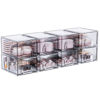 Picture of ZJIAI 8 Pack Clear Stackable Storage Drawer, Acrylic Drawer, Cosmetic Organizer, Plastic Organizer for Dresser, Under, Kitchen Cabinet, Pantry, Home Organization and Storage