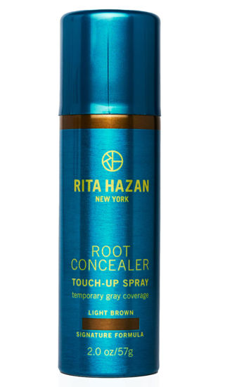 Picture of Rita Hazan Root Concealer Touch Up Spray - Instant Spray To Cover Up Roots - Quick Drying, Water-Resistant Formula - Temporary Hair Color Spray for Gray Roots - 2 oz. Root Spray Light Brown