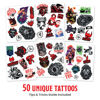 Picture of Savvi - 50 Dungeons & Dragons Temporary Tattoos: Skin-Safe Ink, Great for Birthday Parties and Game Nights, Good for All Ages, Made in the USA [6 sheets, 50 count]