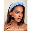 Picture of VELSCRUN 6 Pack Spa Headbands - Makeup, Face Wash, Skincare Hair Accessories With Blue Sponge Bow Tie Wristbands, Women's Gift Set